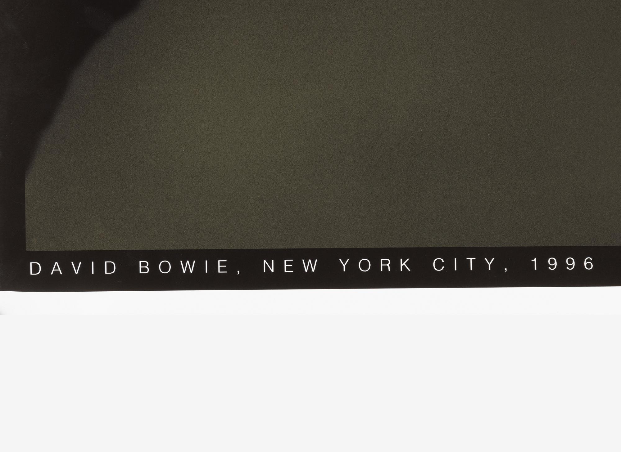 Albert Watson, affisch, "Dawid Bowie, New York City, 1996", piment print, Fotografiska, 2011, signerad.