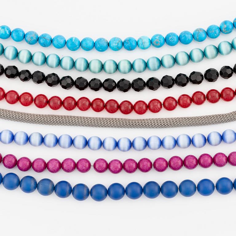 Ole Lynggaard, necklace, 8 pcs, with clasp 18K gold.