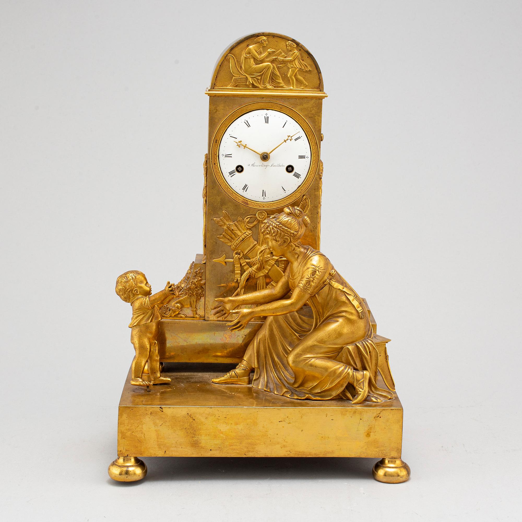 BORDSPENDYL, av Per Henrik Beurling (urmakare i Stockholm 1783 -1806 (1830), empire.