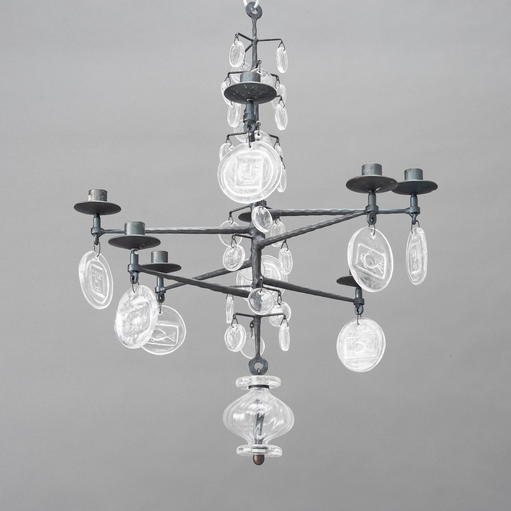 Erik Höglund, a chandelier, Boda Smide.