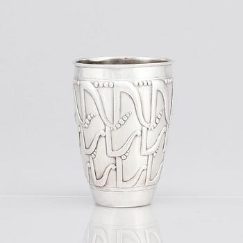 Thorvald Bindesbøll, a silver beaker, A. Michelsen, Copenhagen 1904.