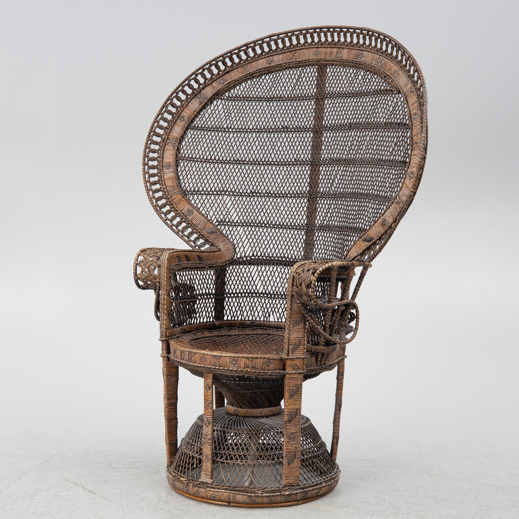 Armchair, rattan early 20th century.