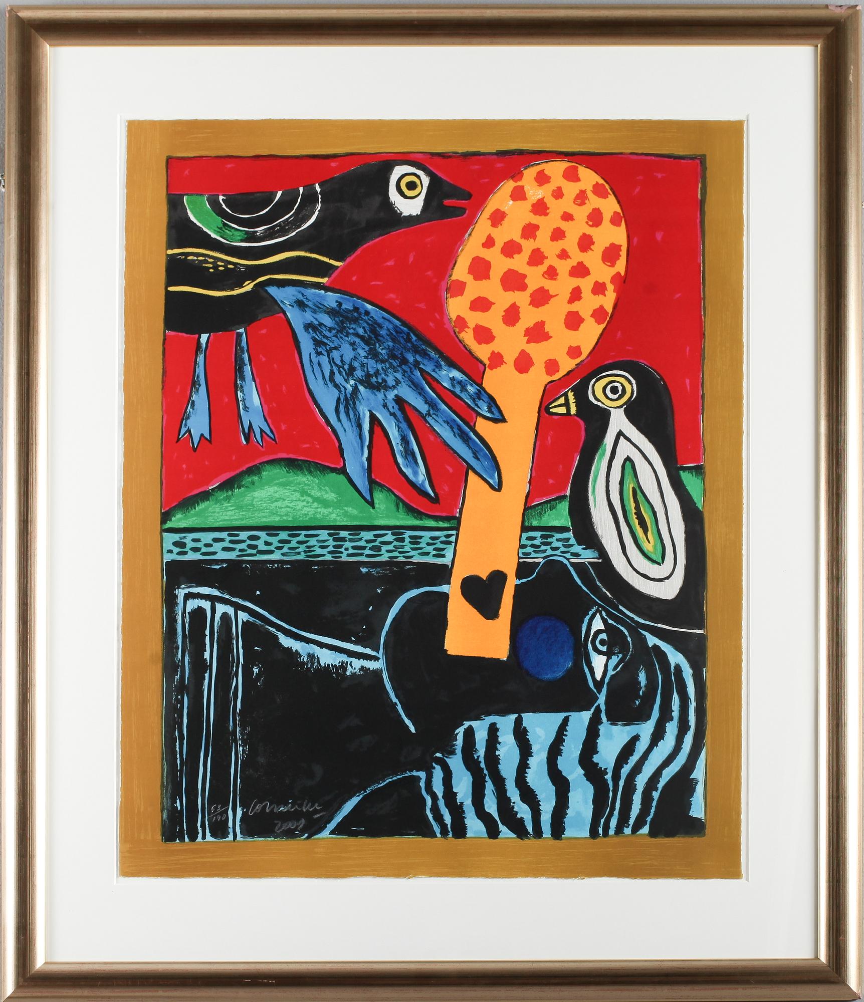 BEVERLOO CORNEILLE, färglitografi, signerad, daterad 2009 och numrerad 63/190.