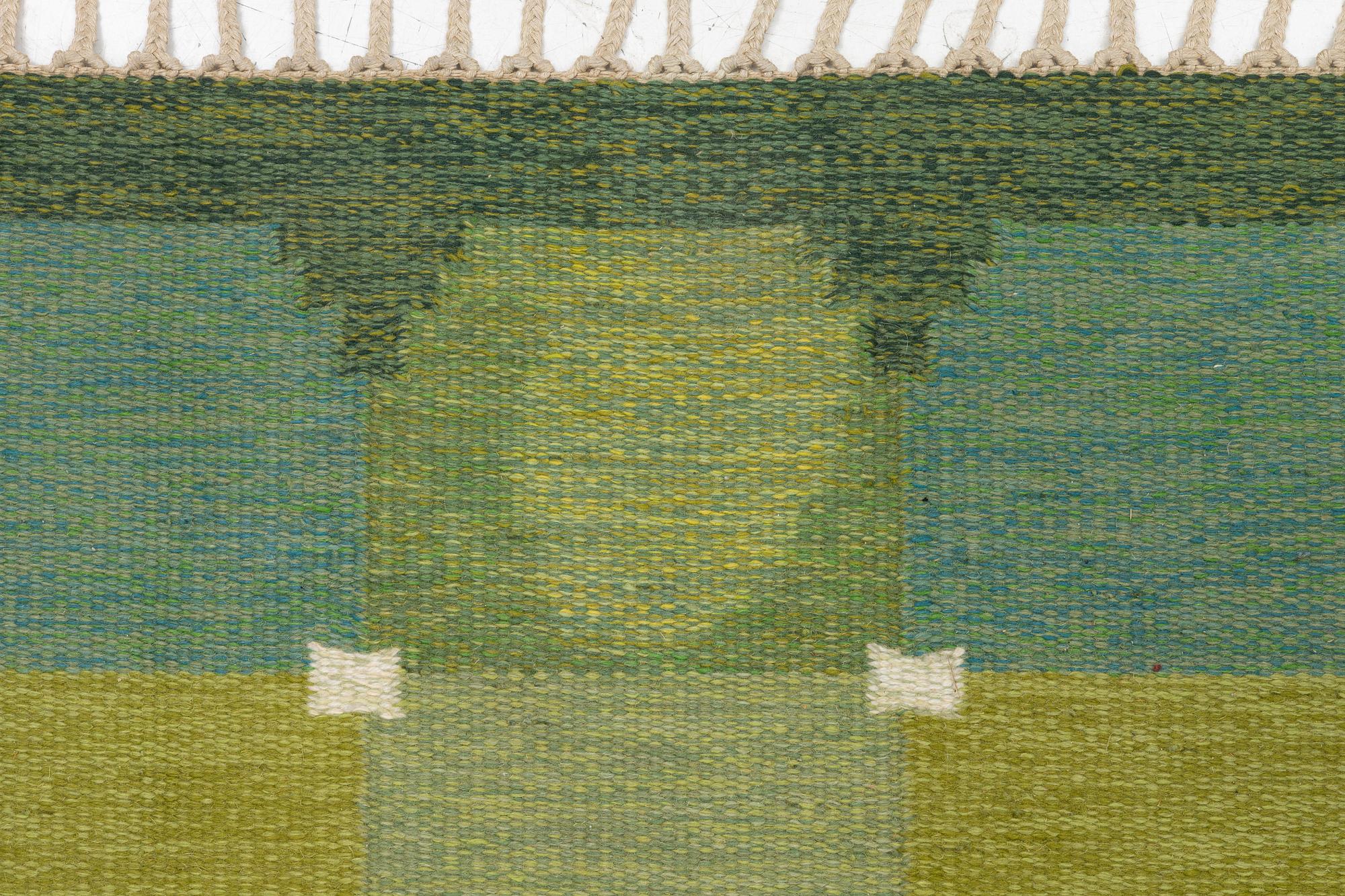 Ingegerd Silow, matta, "Siljan", rölakan, ca 230 x 170 cm, signerad IS.