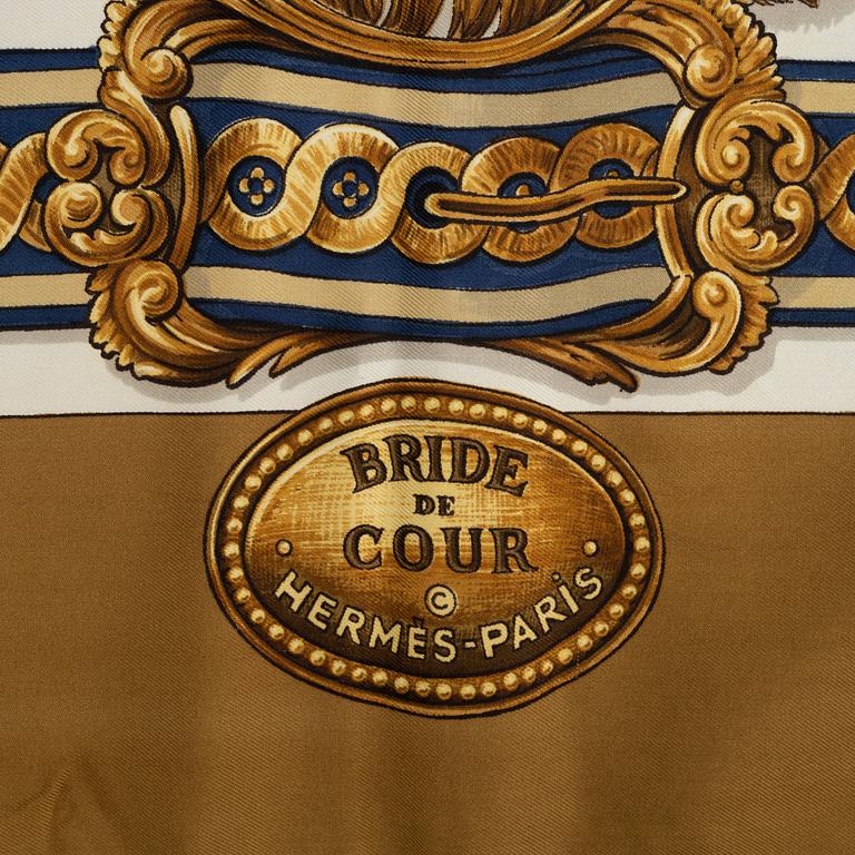 Hermès, two silk scarves.