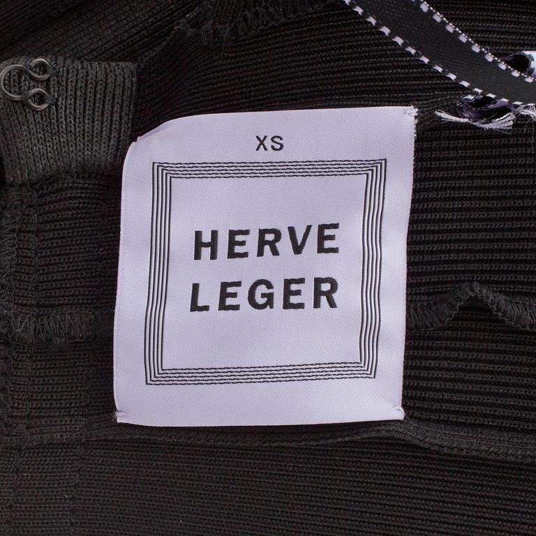 HERVE LEGER, a black dress. Size XS.