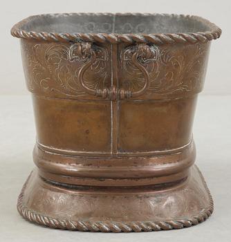 A large repousse copper Wine cooler, Germany/North Europe, 17th century/circa 1700.