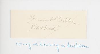 LENNART RODHE, gouache on paper, signed with monogram and signed dated 1955 on verso.