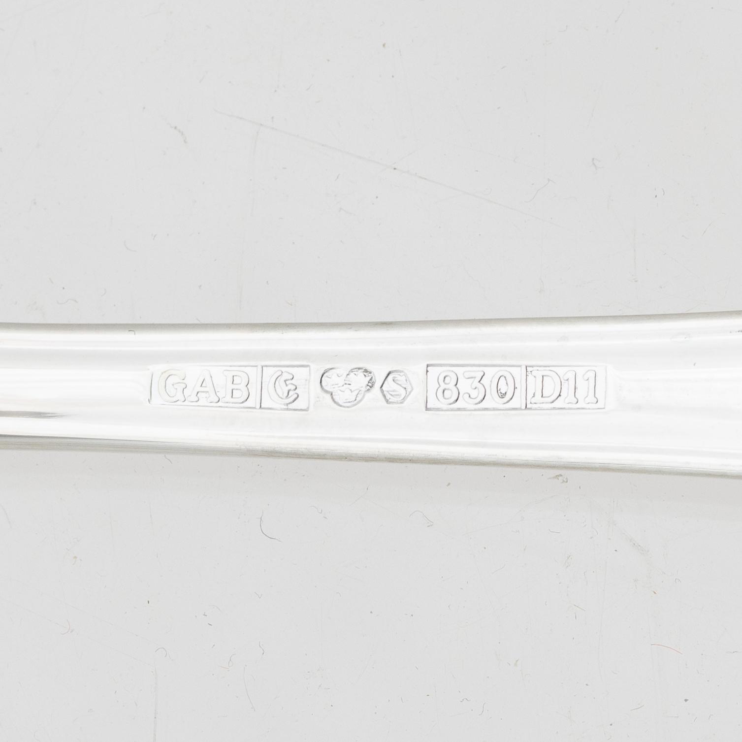 A Swedish silver cutlery set, model "Svensk", GAB, Eskilstuna, some 2002 (64 pieces).