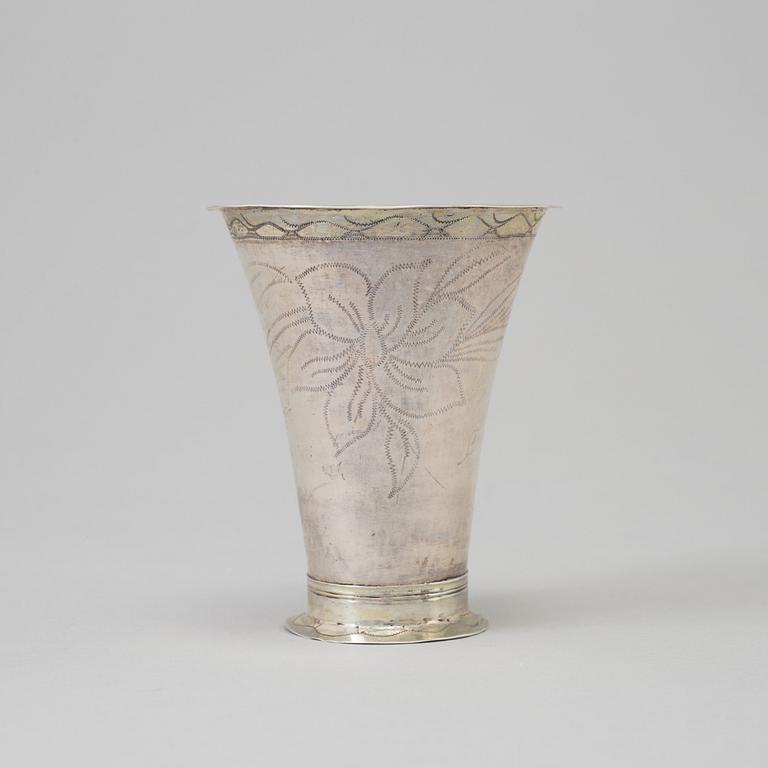 A SWEDISH SILVER BÄGARE by Olof Sedin, Gävle 1803.