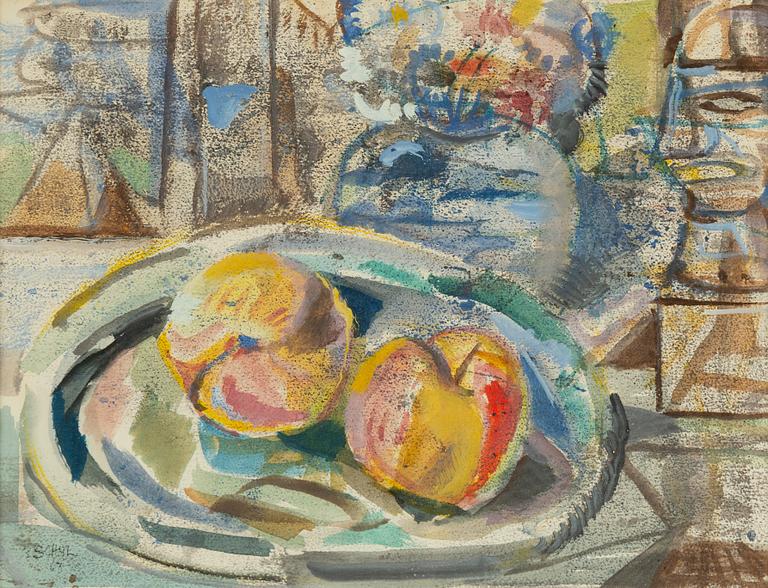 JULES SCHYL, watercolour/gouache, signed and dated -63.