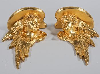 KONSOLHYLLOR, ett par, 1900-tal.