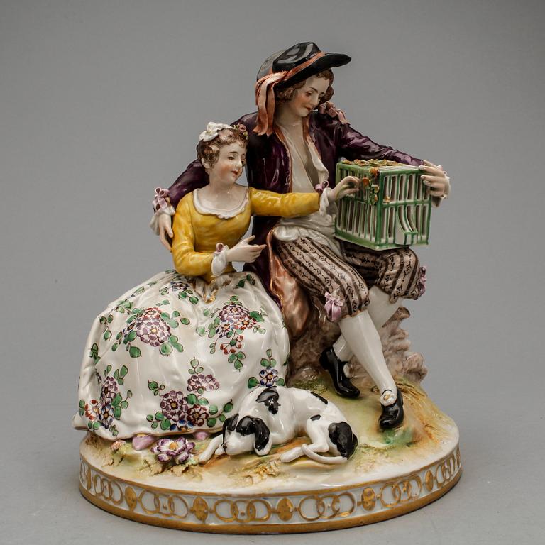 FIGURIN, porslin. Rudolstadt, 1900-tal.