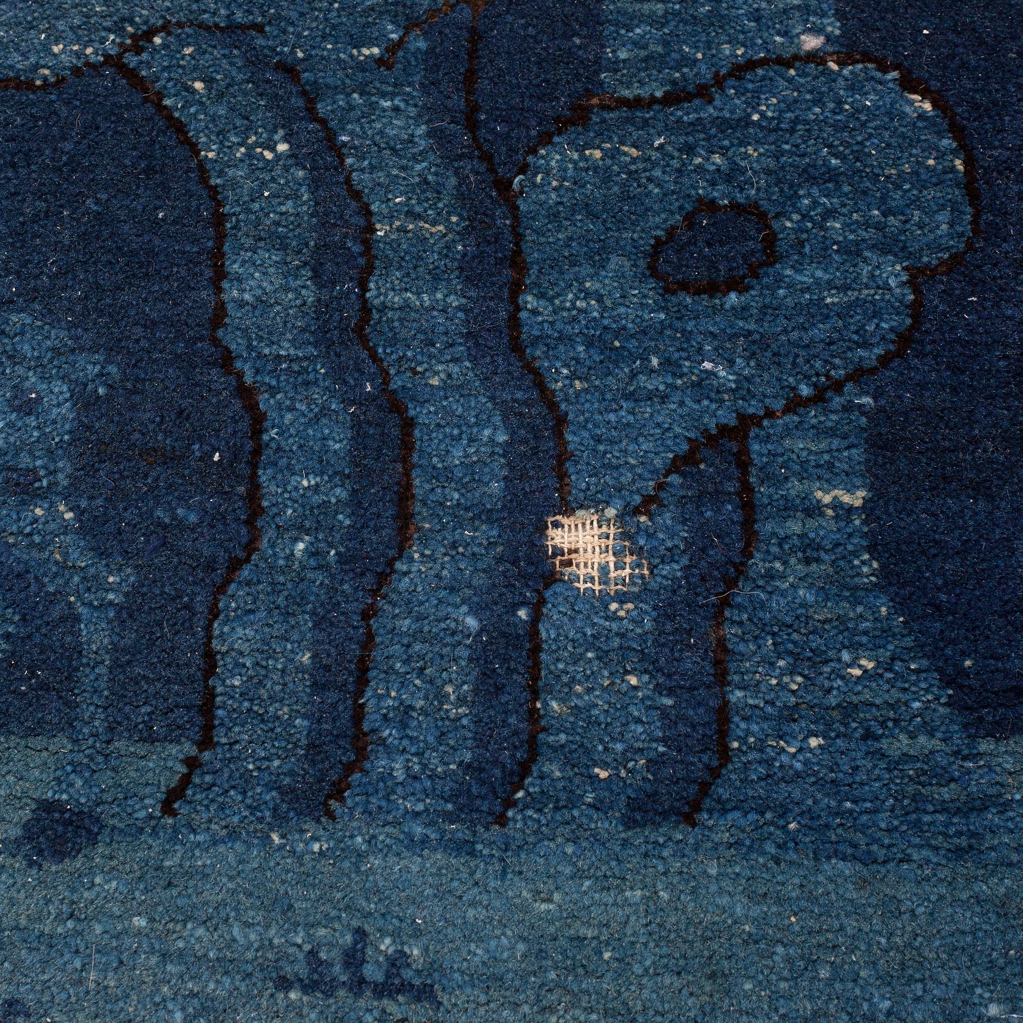 RUGS, 2 pieces, semi-antique Baotou, China, ca 110 x 58 and 111 x 60,5 cm.