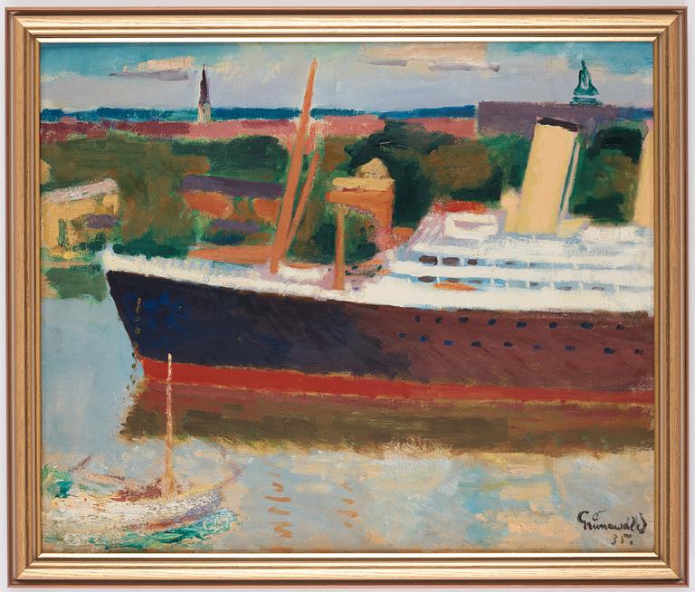 Isaac Grünewald, Cruise ship in Stockholm.