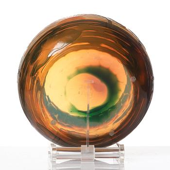 A Daum art nouveau cameo glass, 'Martelé,' bowl, Nancy France.
