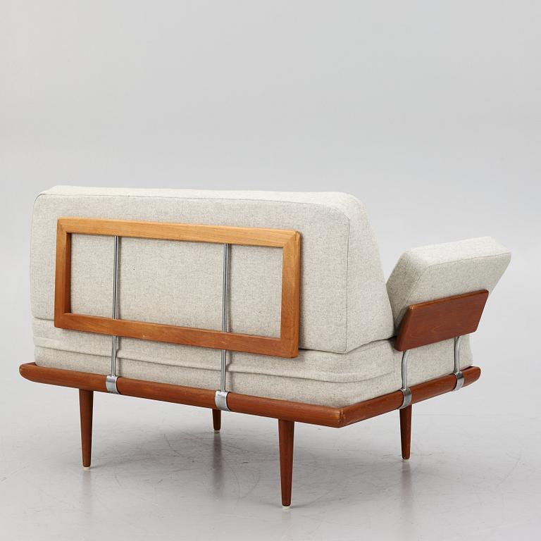 Peter Hvidt & Orla Mølgaard Nielsen, two 'Minerva' sofas and a coffee table, France & Son, Denmark, 1960's.