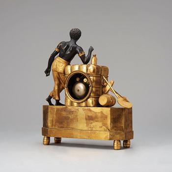 An Empire early 19th century mantel clock by Gustaf Undén, master 1800.