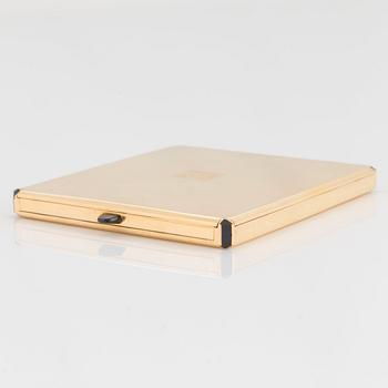 Cigarettetui Cartier 18K guld med safirer.