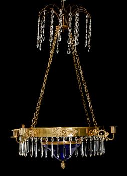 LJUSKRONA, empirestil, 1800-tal. Höjd 85 cm.