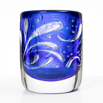 Olle Alberius, an Ariel glass vase, Orrefors, 1986.