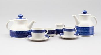 TE- OCH KAFFESERVIS, 33 delar, "Koka", Hertha Bengtsson, Rörstrand.