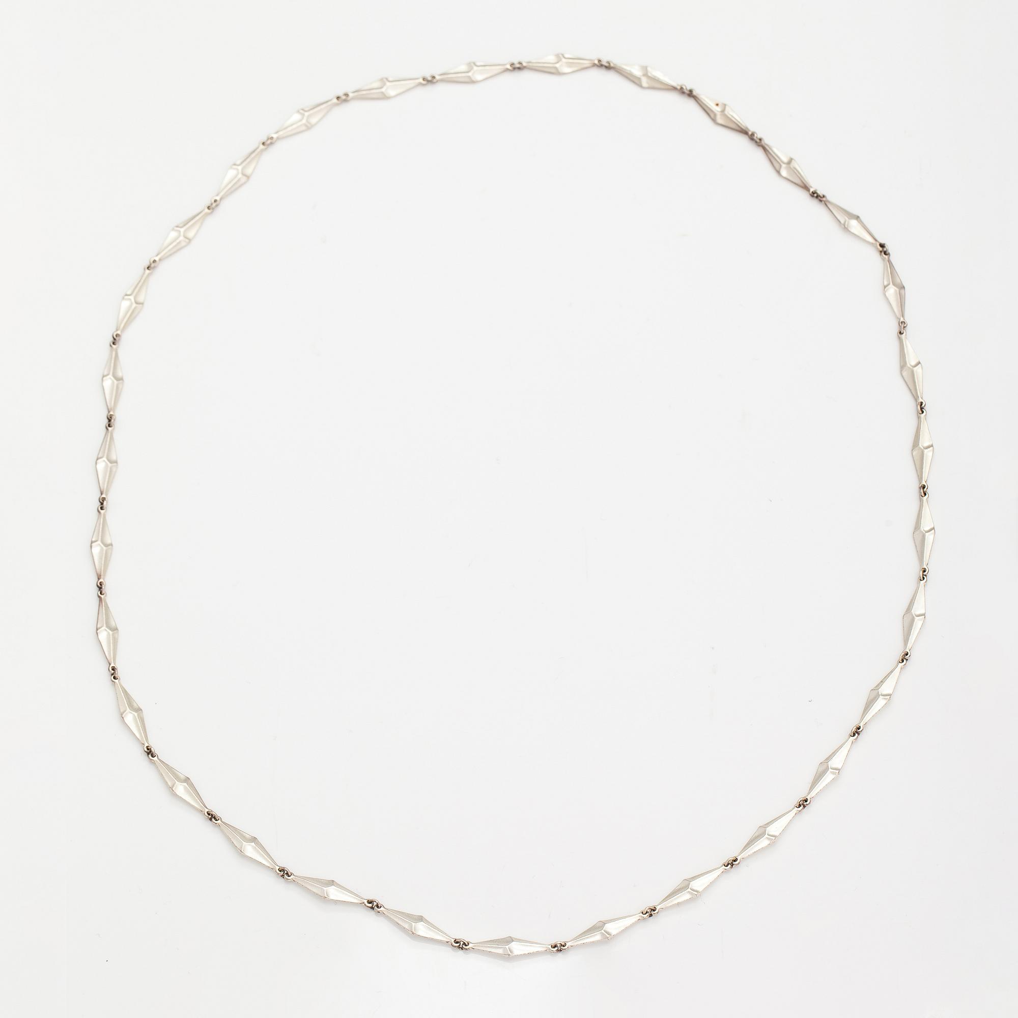 Björn Weckström, A sterling silver necklace "Rombo". Lapponia 1998.