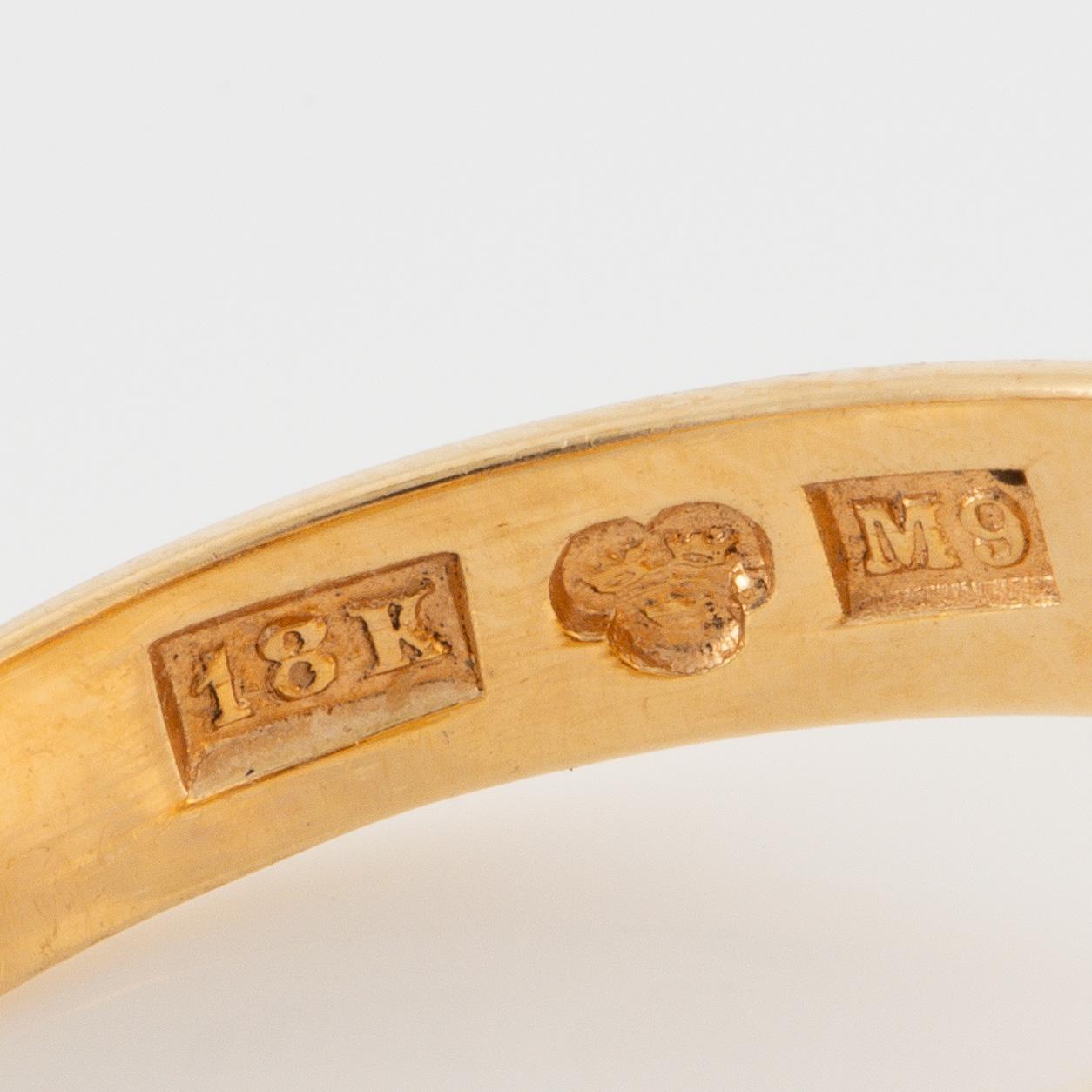 Ring, Alton, 18K gold with rubies and white stones.