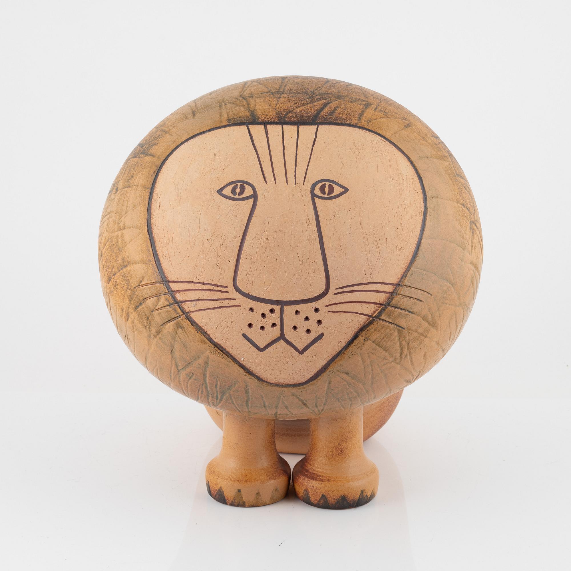 Lisa Larson, a 'Lion Maxi' stoneware sculpture, Gustavsberg, Sweden.