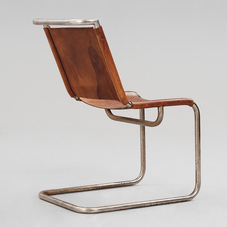 Sven Markelius, a chair executed by AB Stockholms Nya Järnsängsfabrik for the 1930 Stockholm Exhibition.