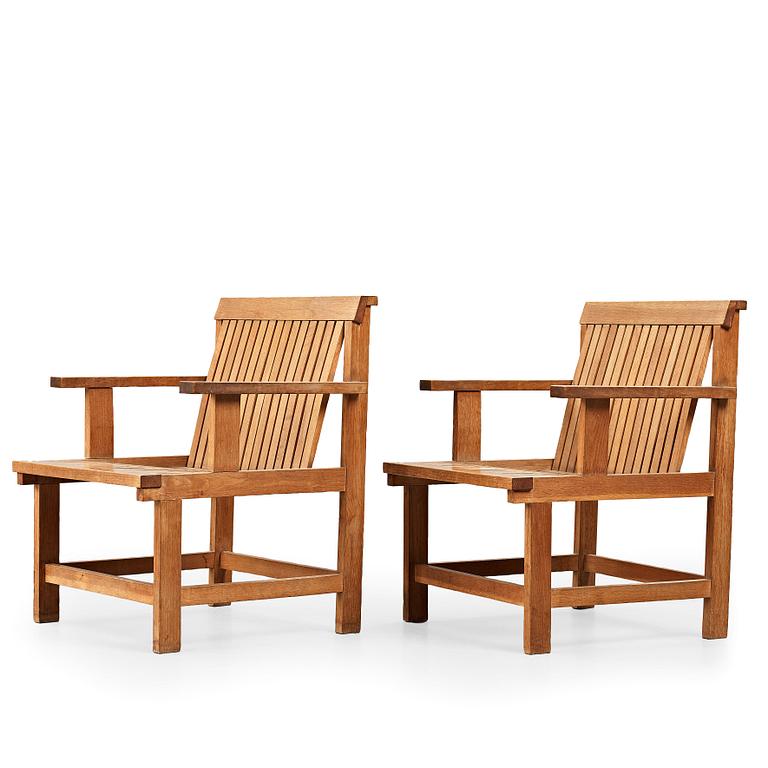 John Kandell, a pair of easy chairs, protypes probably made by cabinetmaker David Sjölinder 1950's.