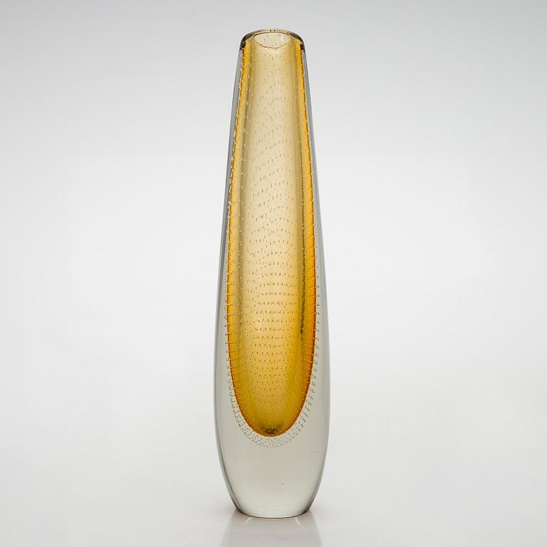 Gunnel Nyman, a glass vase, signed G. Nyman Nuutajärvi Notsjö.