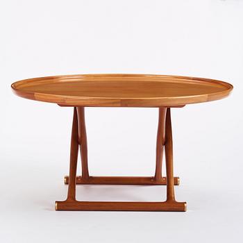 Mogens Lassen, a mahogany 'Egyptian table', A.J Iversen, Denmark, probably 1950s.