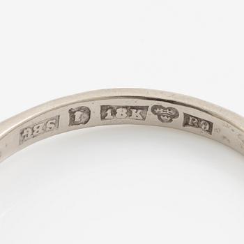 Ring, solitaire ring in 18K white gold with brilliant-cut diamond.