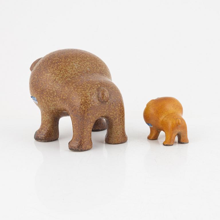 Lisa Larson, a pair of figurines,  "Bulldog", Gustavsberg, Sweden.