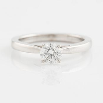 A Patrik af Forselles brilliant cut diamond solitaire ring, ca 0.60 ct.