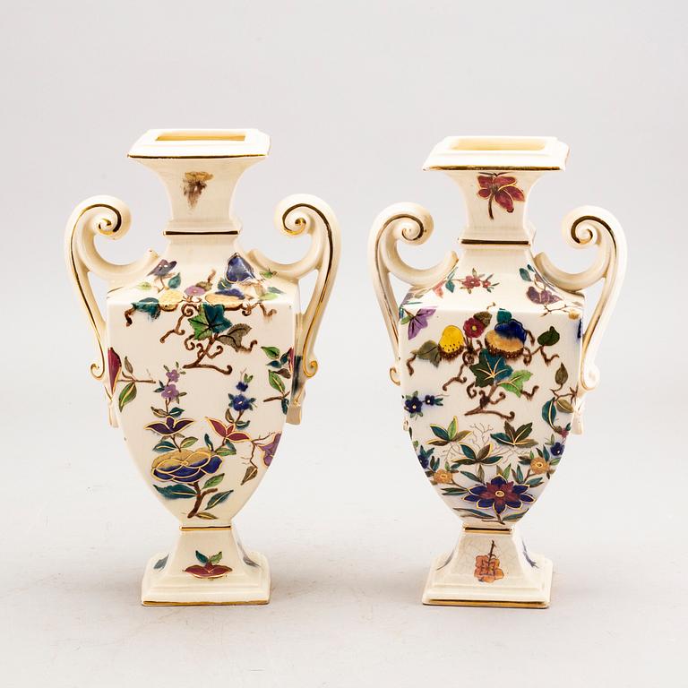 A set of 2 pairs of Rörstrand majolica urns.