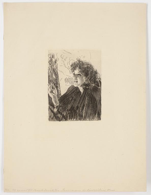 ANDERS ZORN, etsning, ej signerad.