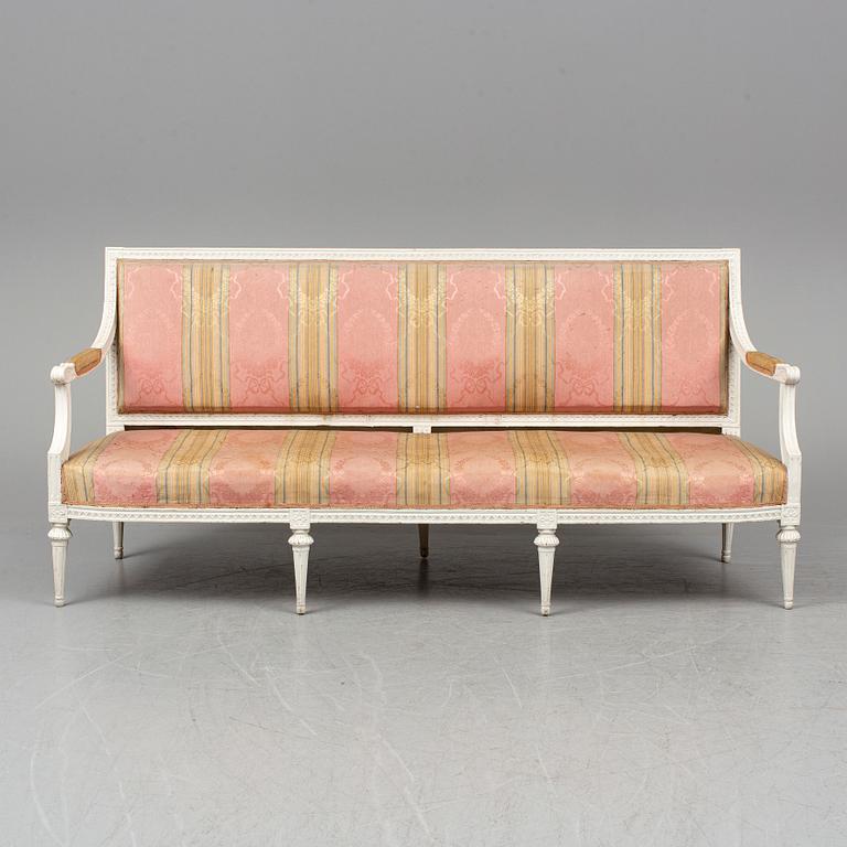 A Gustavian sofa by Johan Hammström (master in Stockholm 1794-1812).