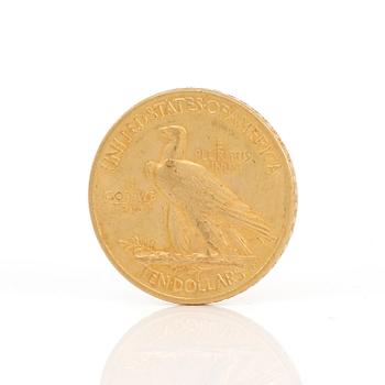 GULDMYNT, 10 Dollars, USA 1913. Vikt ca 16 g.