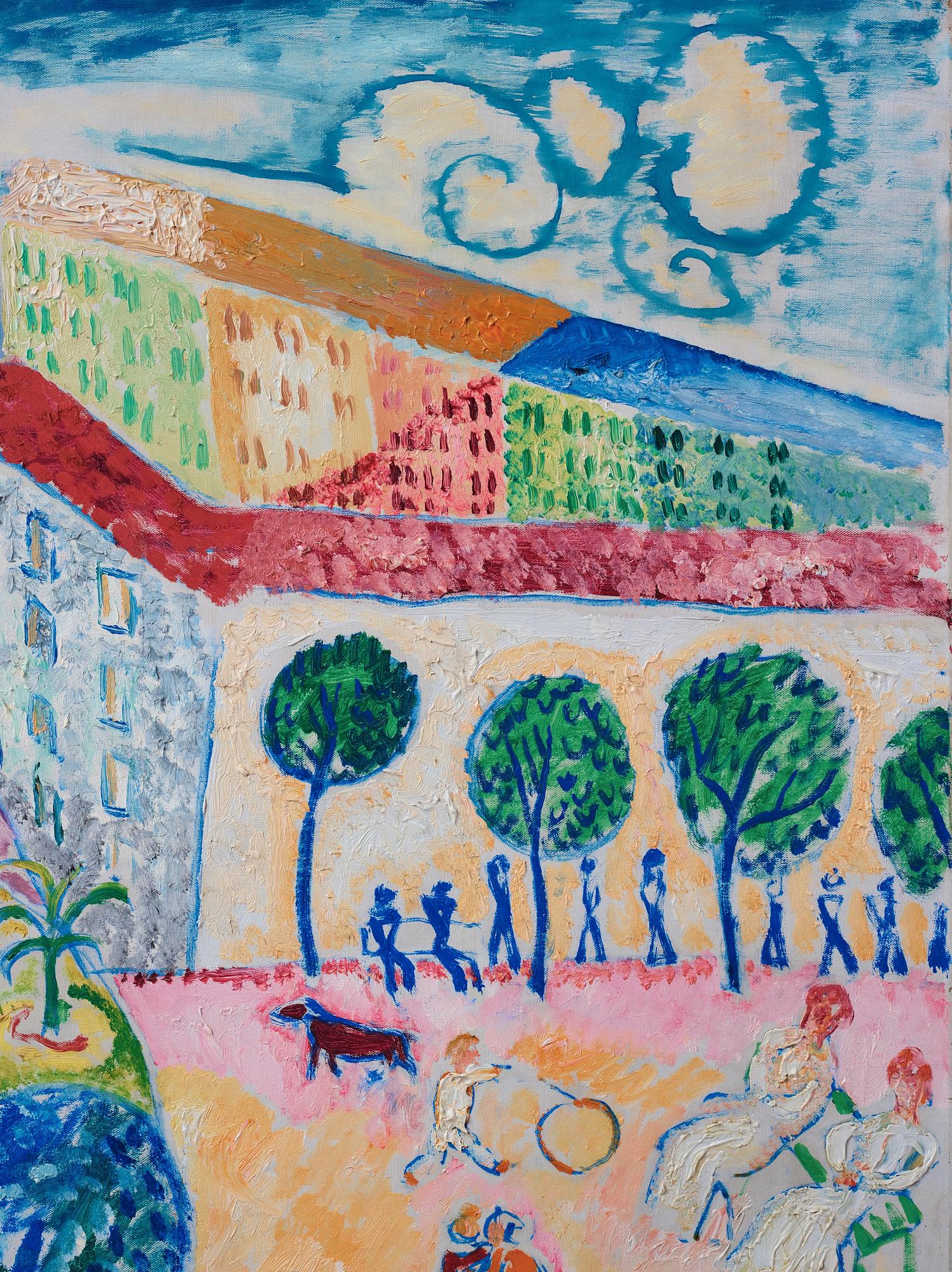 Isaac Grünewald, "Kungsträdgården, i solgasset".