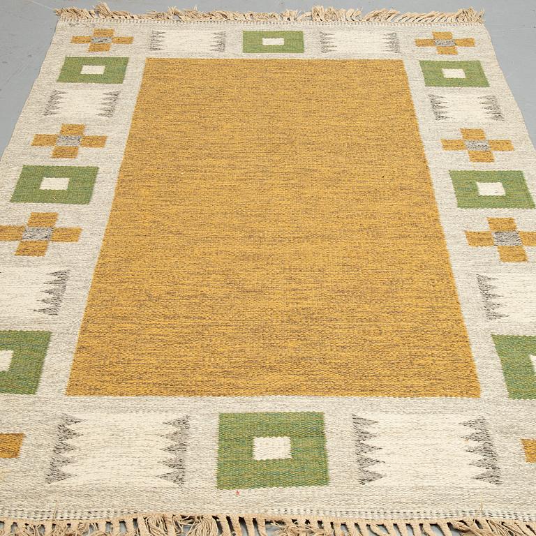 Matta, rölakan, ca 199-202,5 x 135,5-136 cm, signerad BA?.