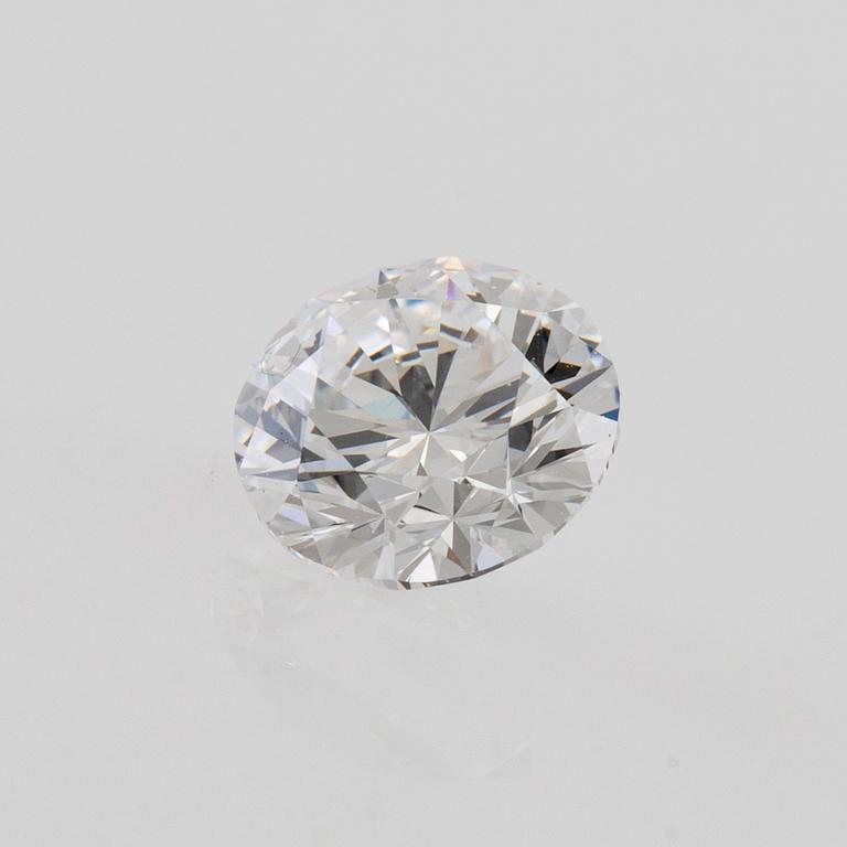 GIA certified round brilliant-cut diamond approx. 0.71 ct D/VVS2.