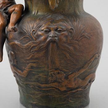 Charles Perron (1862-1934), vaser, ett par snarlika, Art Nouveau, 1900-talets början.