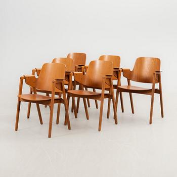 Elias Barup, chairs, 6 pcs, Gärsnäs, 1960s.