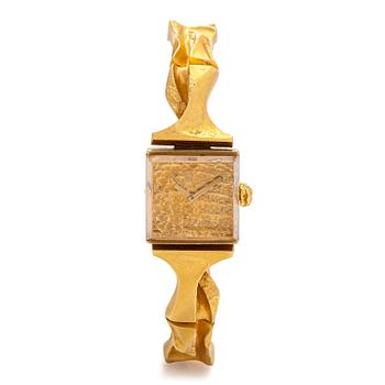 Björn Weckström, an 18K gold 'Time Adviser' wristwatch. Lapponia 1975.