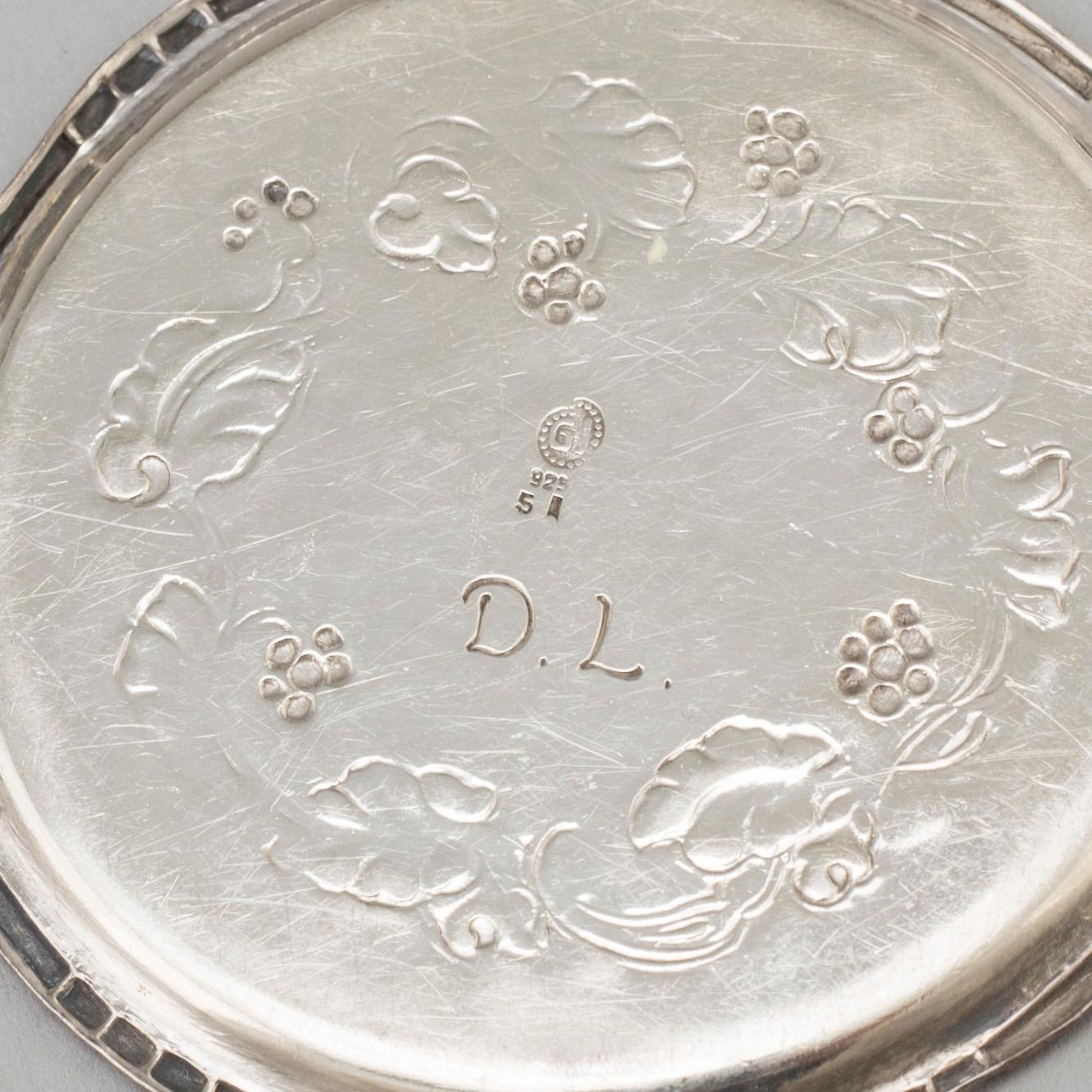 GLASUNDERLÄGG/COASTERS, 11 st, silver. Georg Jensen, sterling, Danmark respektive GAB, Stockholm, 1963-5.