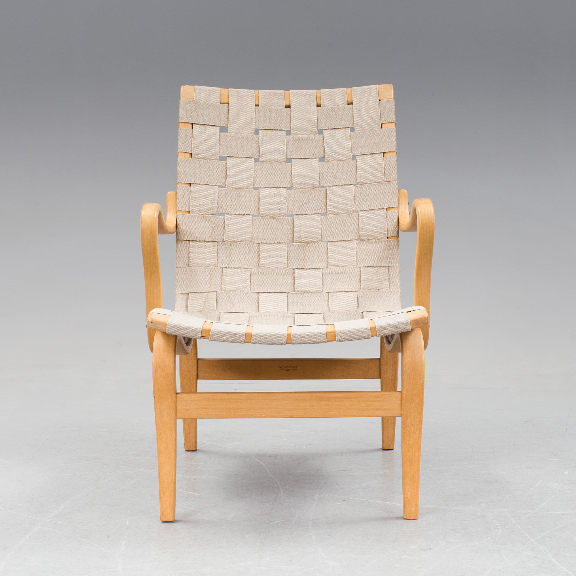 BRUNO MATHSSON, fåtölj, "Eva", Firma Karl Mathsson, 1969.