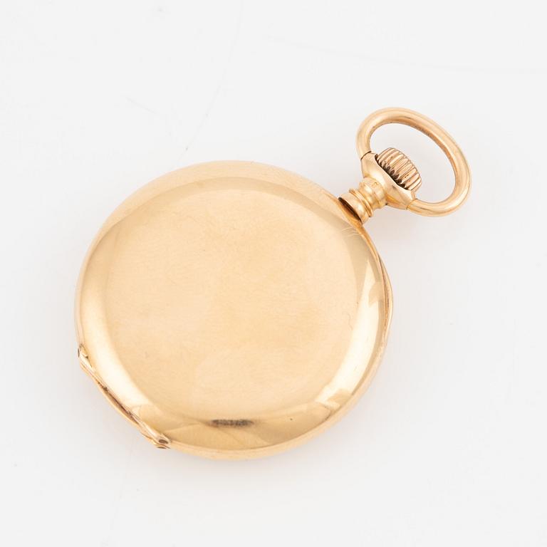 Pocket watch, 18K gold, 31 mm.