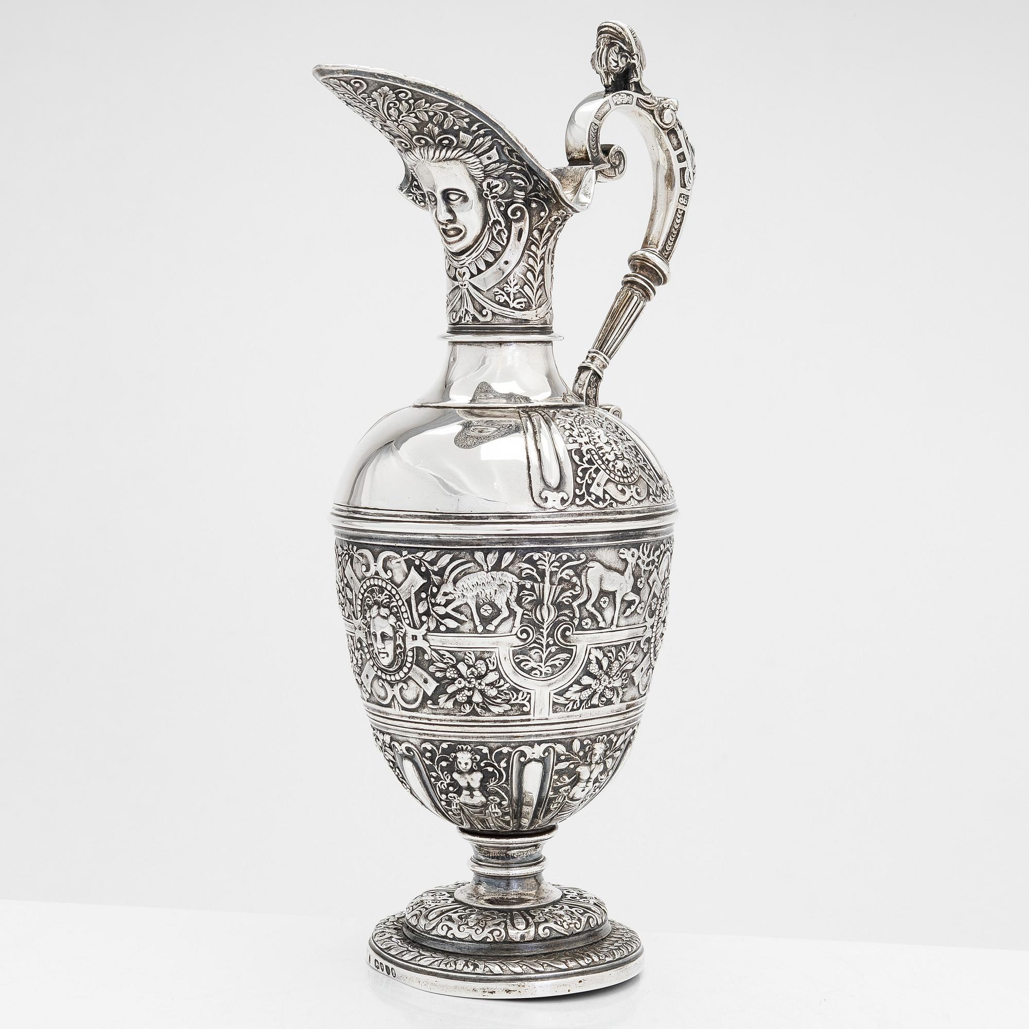 Vinkanna, sterling silver, London 1885, av Robert Roskell, Alan Roskell & John Mortimer Hunt.